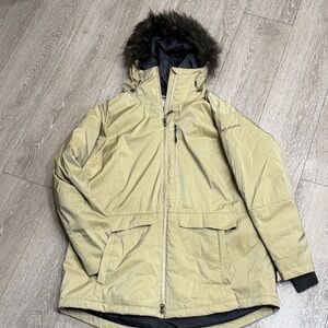 Columbia Womens 1X Beige Hooded - Omni Heat Infinity Jacket